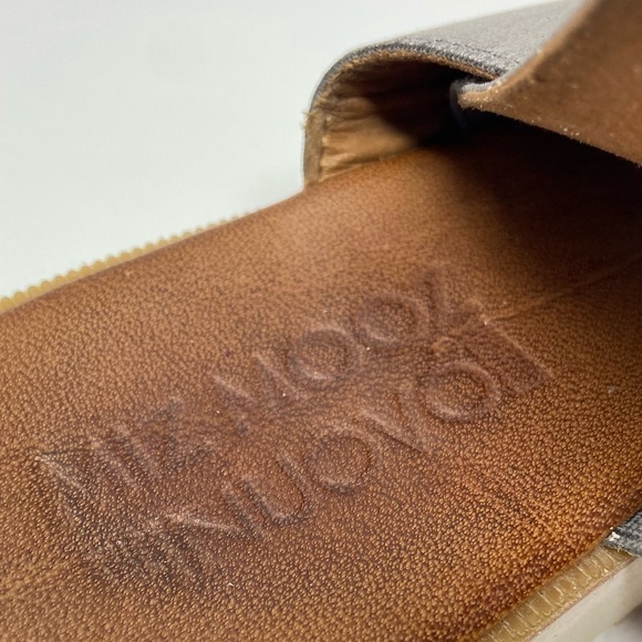 Miz Mooz Dasha Metallic Leather Platform Slingback Sandals - Picture 11 of 13